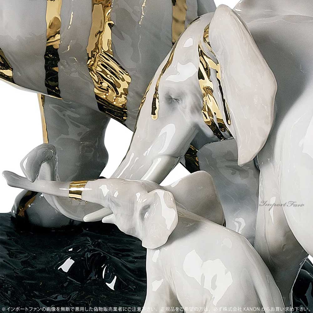LLADRO リヤドロ セレブレーション 祝祭 ゾウ 象 ブラック 置物