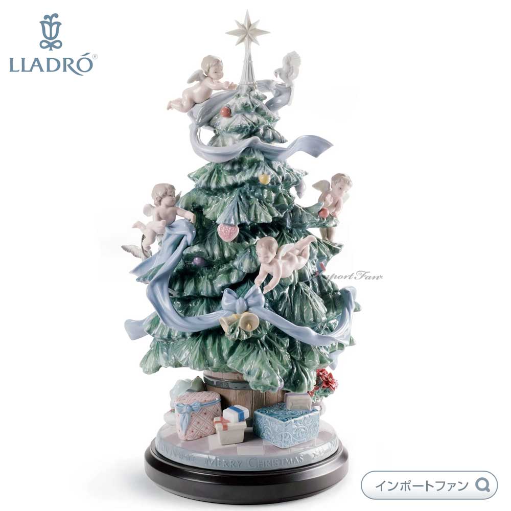 リヤドロ 幸せの魔法 クリスマスツリー 天使 世界限定制作数2000体 置物 01008477 LLADRO ギフト プレゼント □