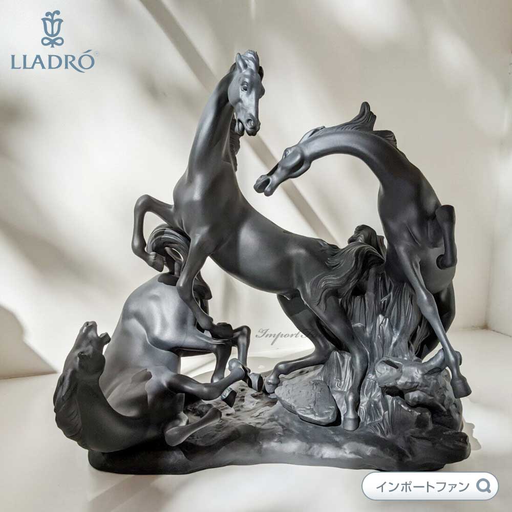 LLADRO リヤドロ 三頭の馬 ブラック 世界限定制作数1000体 置物