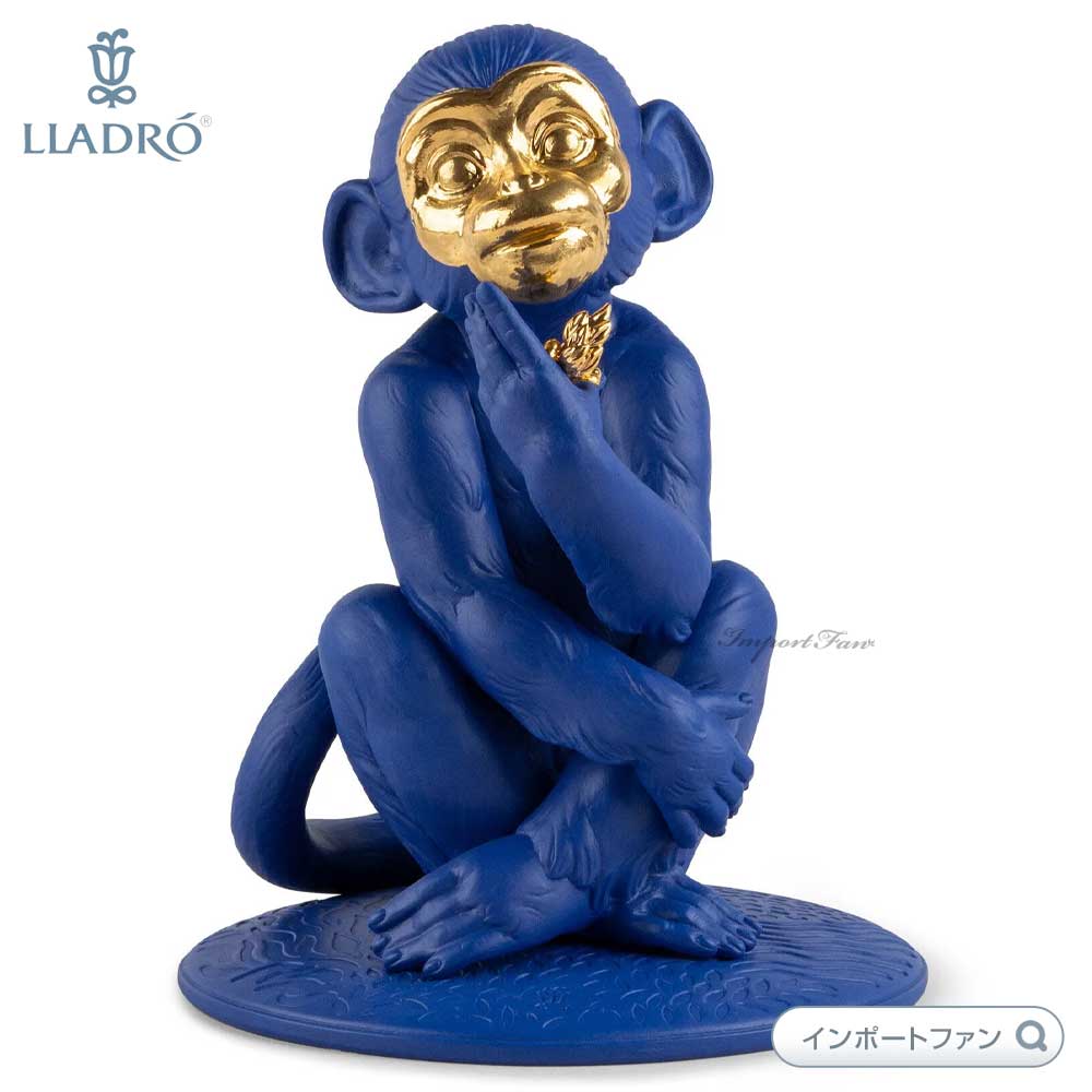 LLADRO リヤドロ リトルモンキー ボールドブルー 世界限定制作数 LLADRO リヤドロ リトルモンキー ボールドブルー 世界限定制作数