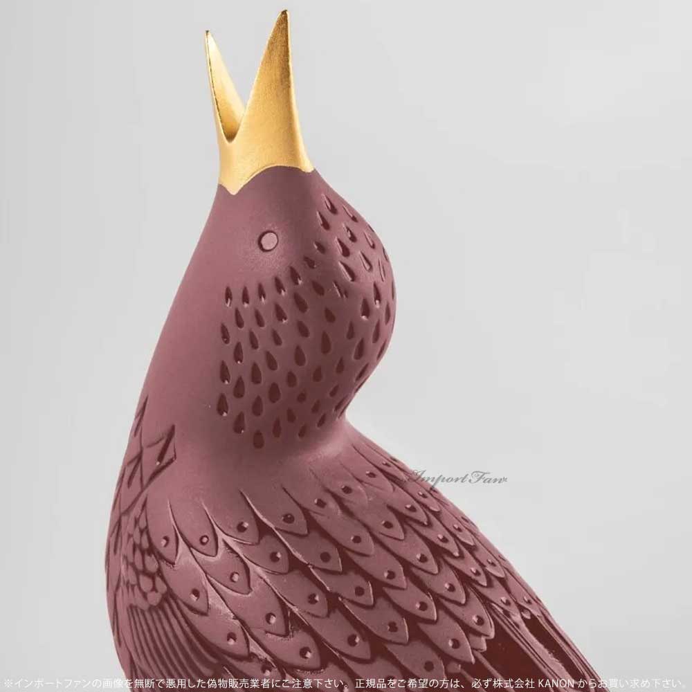 LLADRO（リヤドロ） ムクドリ 1 パープル 赤紫 鳥 01009678 LLADRO