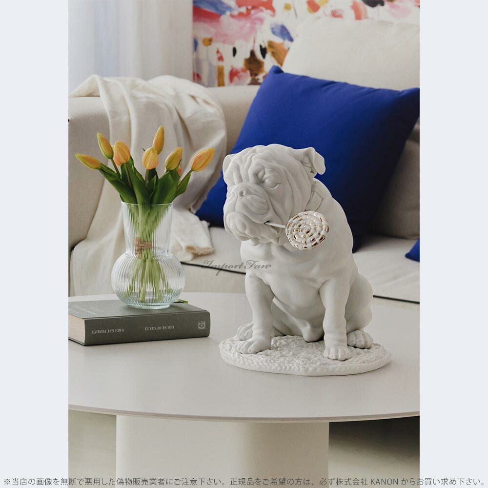 LLADRO（リヤドロ） ブルドッグとロリポップ キャンディー 犬 01009741