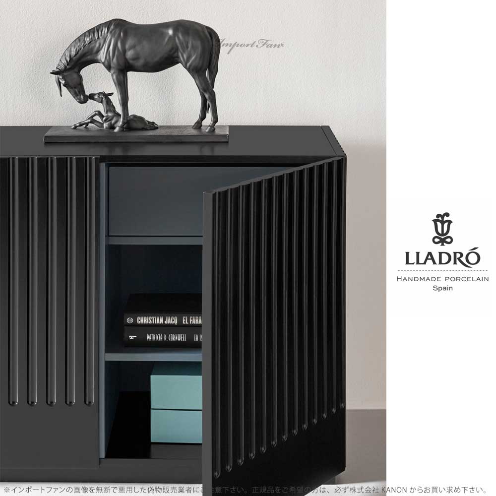 LLADRO（リヤドロ） 馬の親子 午 ホース ブラック 置物 01012560