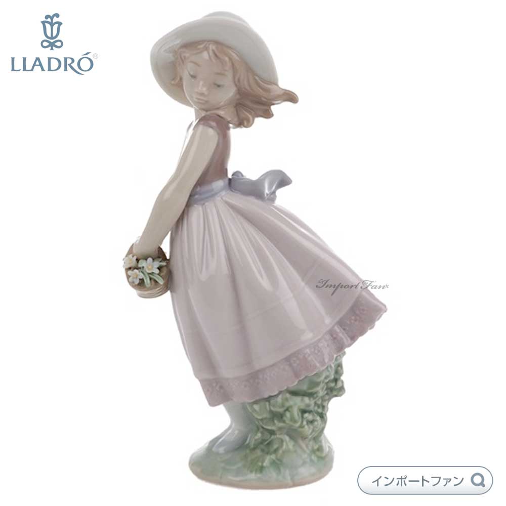 リヤドロ 花の小径 少女 花 置物 01008246 LLADRO ギフト プレゼント □