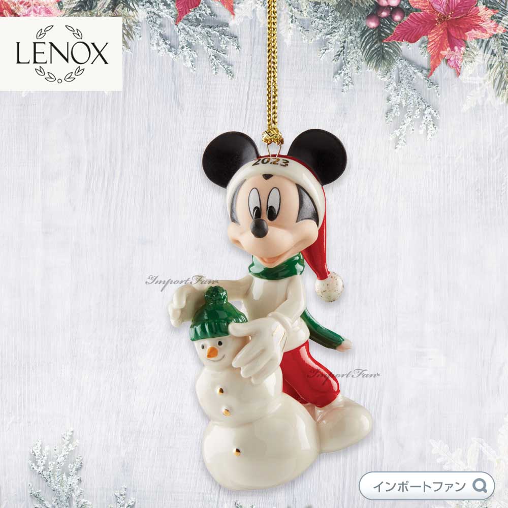 LENOX レノックス クリスマス ディズニーミッキーと雪だるま
