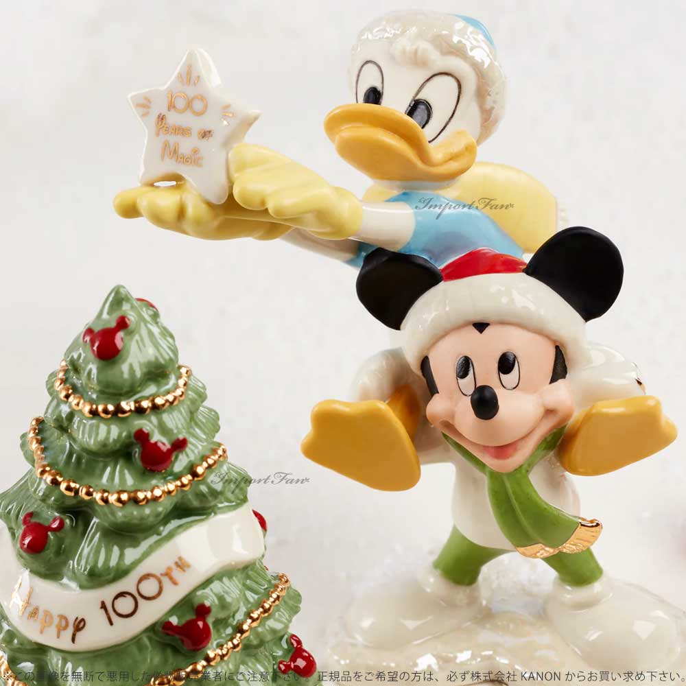 LENOX レノックス ディズニー100周年記念フィギュア 5個セット ミッキー ミニー プルート ドナルド グーフィー クリスマスツリー  Disney 100th Anniversary F…