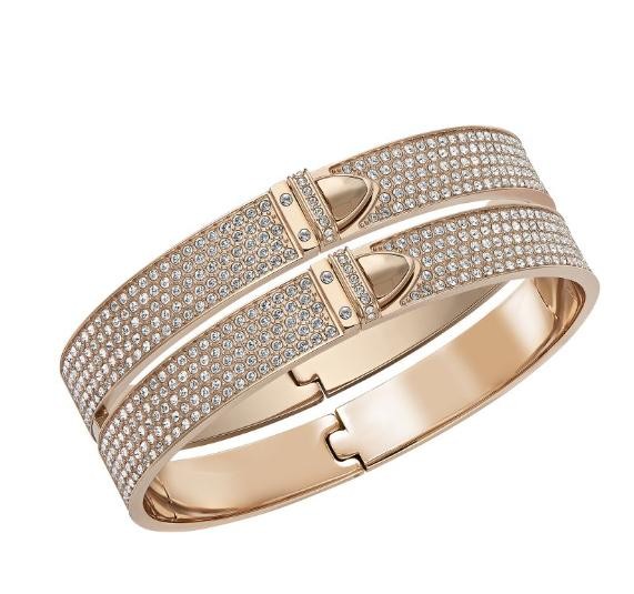 Swarovski ゴールド ダブルバングル他５点 Dextera バングル, マグネットクロージャー, ホワイト, ゴールド