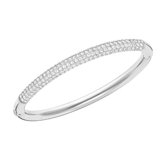 Swarovski ストーン付きバングル SWAROVSKI スワロフスキー ストーン ミニ バングル L シルバー