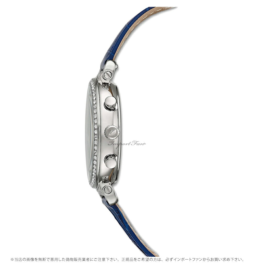 Swarovski クロノグラフ ホワイトレザー WEB限定カラー Swarovski クロノグラフ ホワイトレザー 時計 - 時計