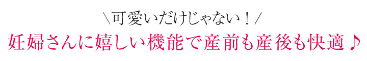 妊婦さんに嬉しい機能バナー 