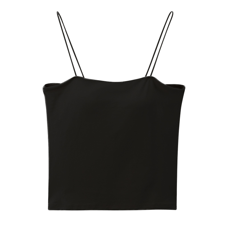 「2点目500円」 キャミソール カップ付き インナー パッド付き チューブ ブラトップ トップス 無地 ストレッチ 肩紐 薄手 レディース ノンワイヤー ノースリーブ |  | 01