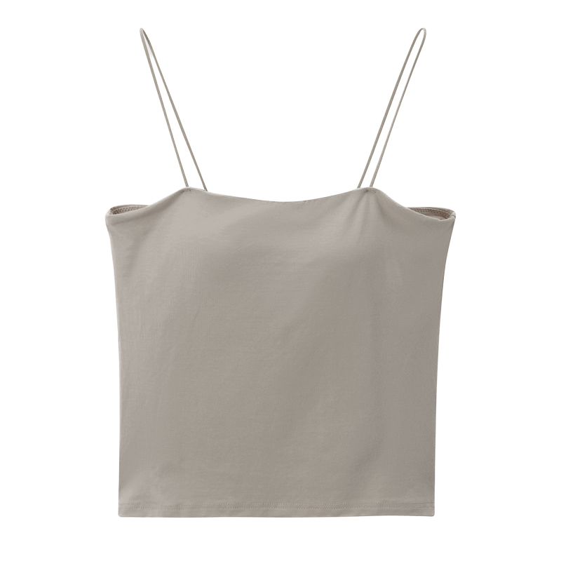 「2点目500円」 キャミソール カップ付き インナー パッド付き チューブ ブラトップ トップス 無地 ストレッチ 肩紐 薄手 レディース ノンワイヤー ノースリーブ |  | 03