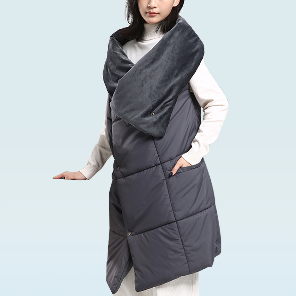 【クーポンで1500円OFF】 電気 毛布 掛け敷き USB フード付き 着る電気毛布 ふわとろ モバイルバッテリー付き  ひざ掛け 大きめサイズ 肩掛け ブランケット |  | 05