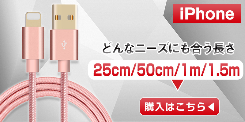 定番キャンバス 【夏セール12%OFF開催中】 iPhone ケーブル 長さ 2m 