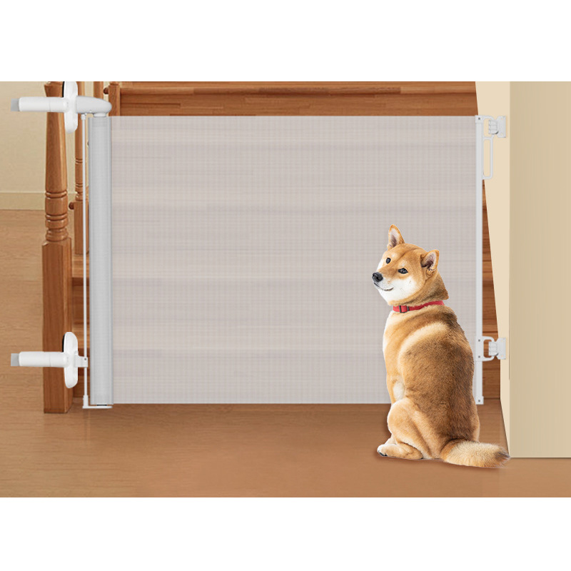 【即納】 ベビーゲート ロール式 伸縮 最大300cm 階段口 玄関 キッチン 巻き取り式 犬 猫 子供用 セーフティゲート 壁保護 簡単設置  穴あけ不要 |  | 01