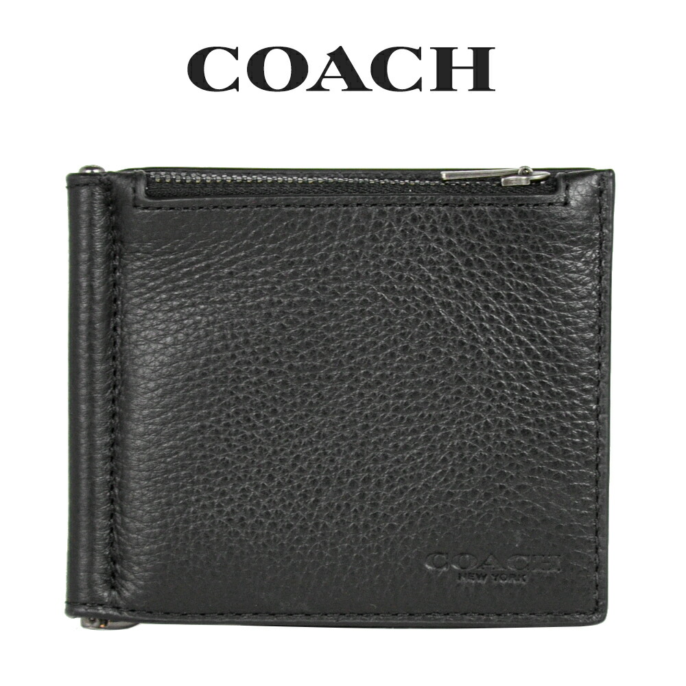 2[未使用品] COACH コーチ メンズ ２つ折財布 F75006 ブラック