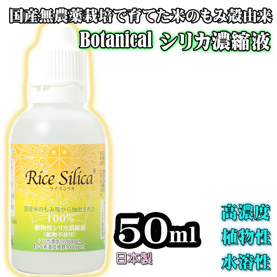 シリカ濃縮液 ライスシリカ 50ml ケイ素 シリカ水 植物性 ミネラルサプリ