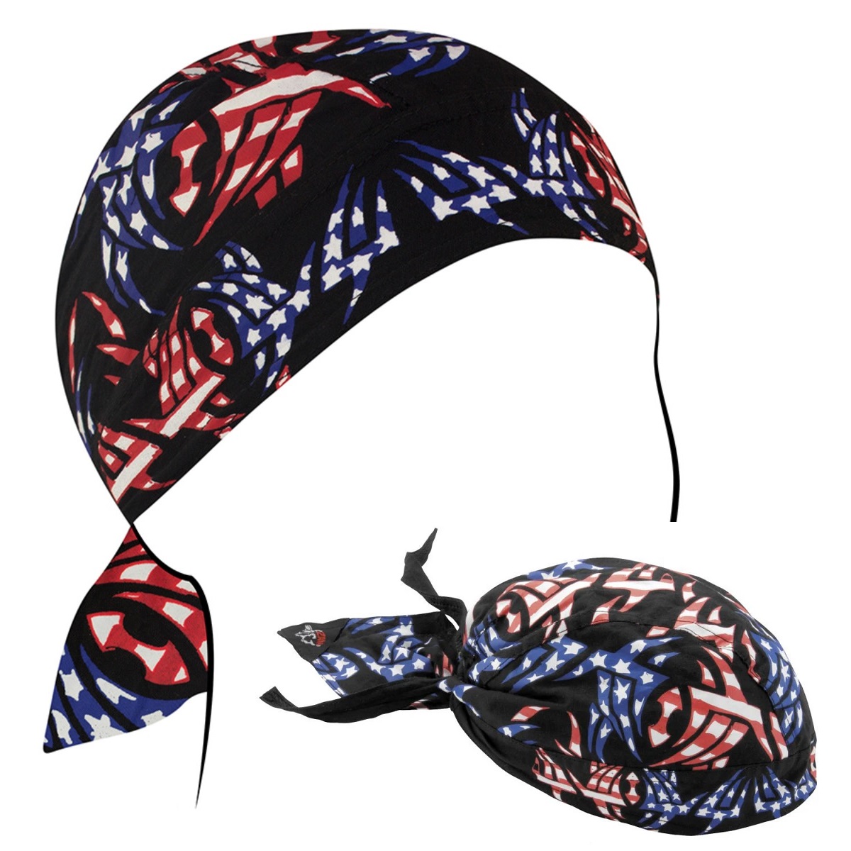 ZAN headgear] バンダナキャップ コットン100% ドゥーラグ ヘルメット