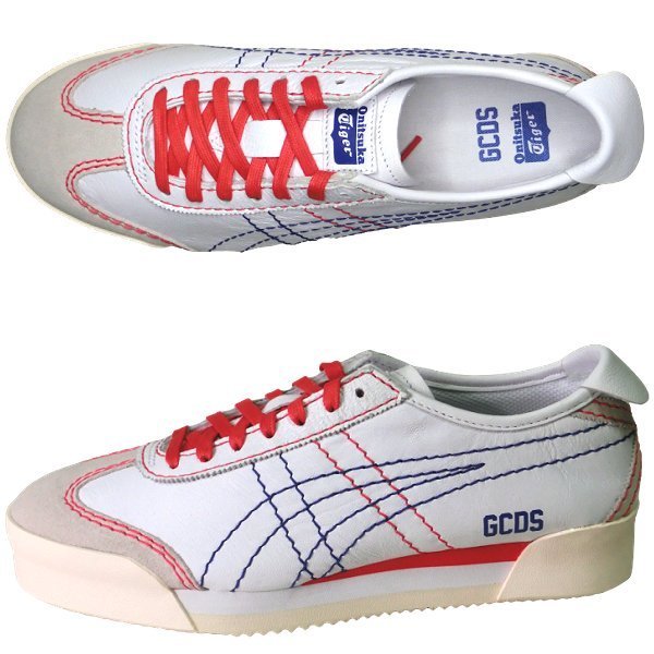 オニツカタイガー Onitsuka Tiger x GCDS コラボ ローカット スニーカー MEXICO 66 PF-U ホワイト / ブルー /  レッド : 1183a482100 : インポートシッパーズ - 通販 - Yahoo!ショッピング