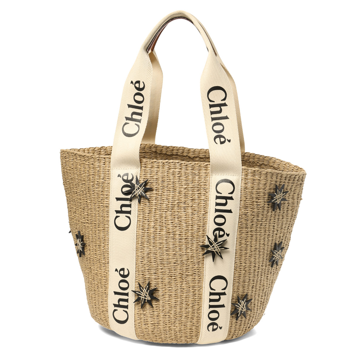 ★送料関税込★Chloe クロエ WOODY ウッディ ミニ トートバッグ Chloé Small Woody Tote Bag In Linen in White - Brown | Chloé US