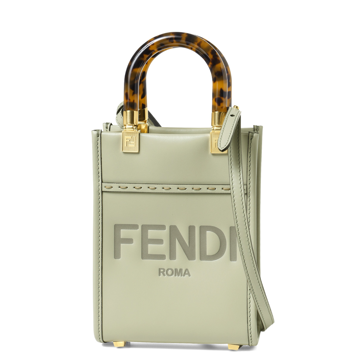 FENDI フェンディ ショルダー付 ハンドバッグ ミニ SUNSHINE サンシャイン 8BS05...