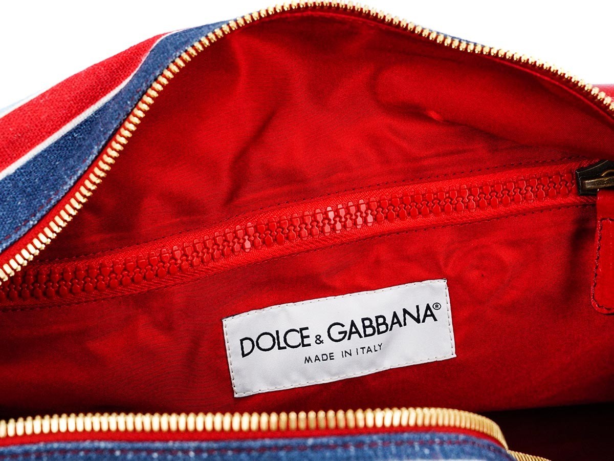 DOLCE&GABBANA ドルチェ＆ガッバーナ ボストンバッグ BT0590 B9212 X0808B レッド系マルチボーダー メンズ レディース