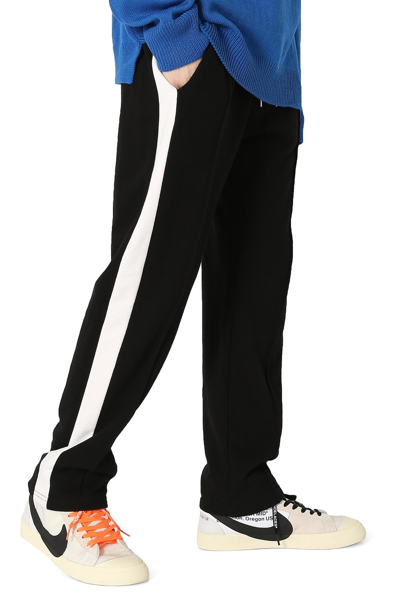 fcrb パンツ　ブラック　白　ライン　ロゴ入り　ジップ 20165_1_1.jpg