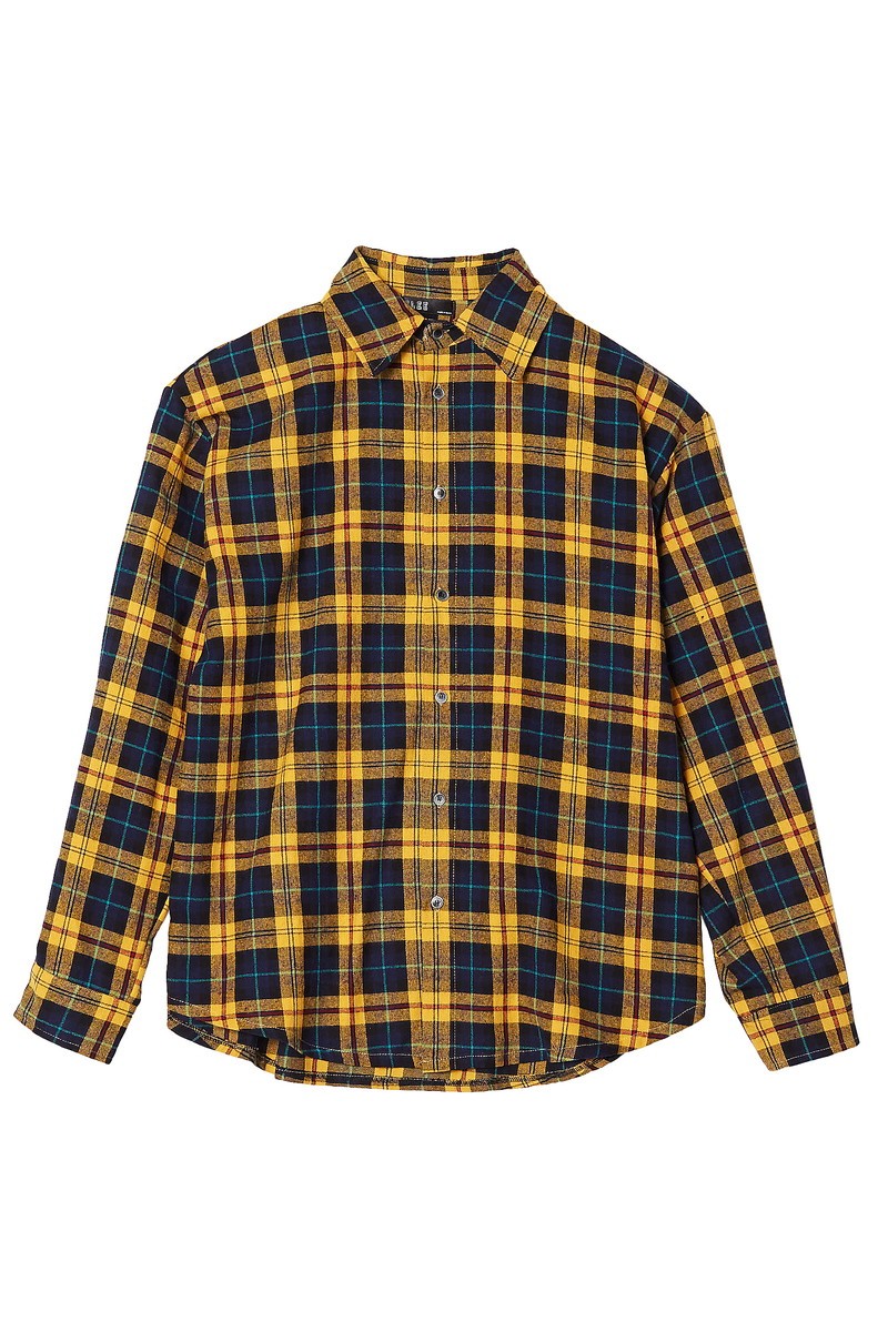 チェックシャツ 長袖 チェック柄 シャツ ネルシャツ トップス 赤 黄 メンズ 韓国ファッション 9 Improves インプローブス 通販 Yahoo ショッピング