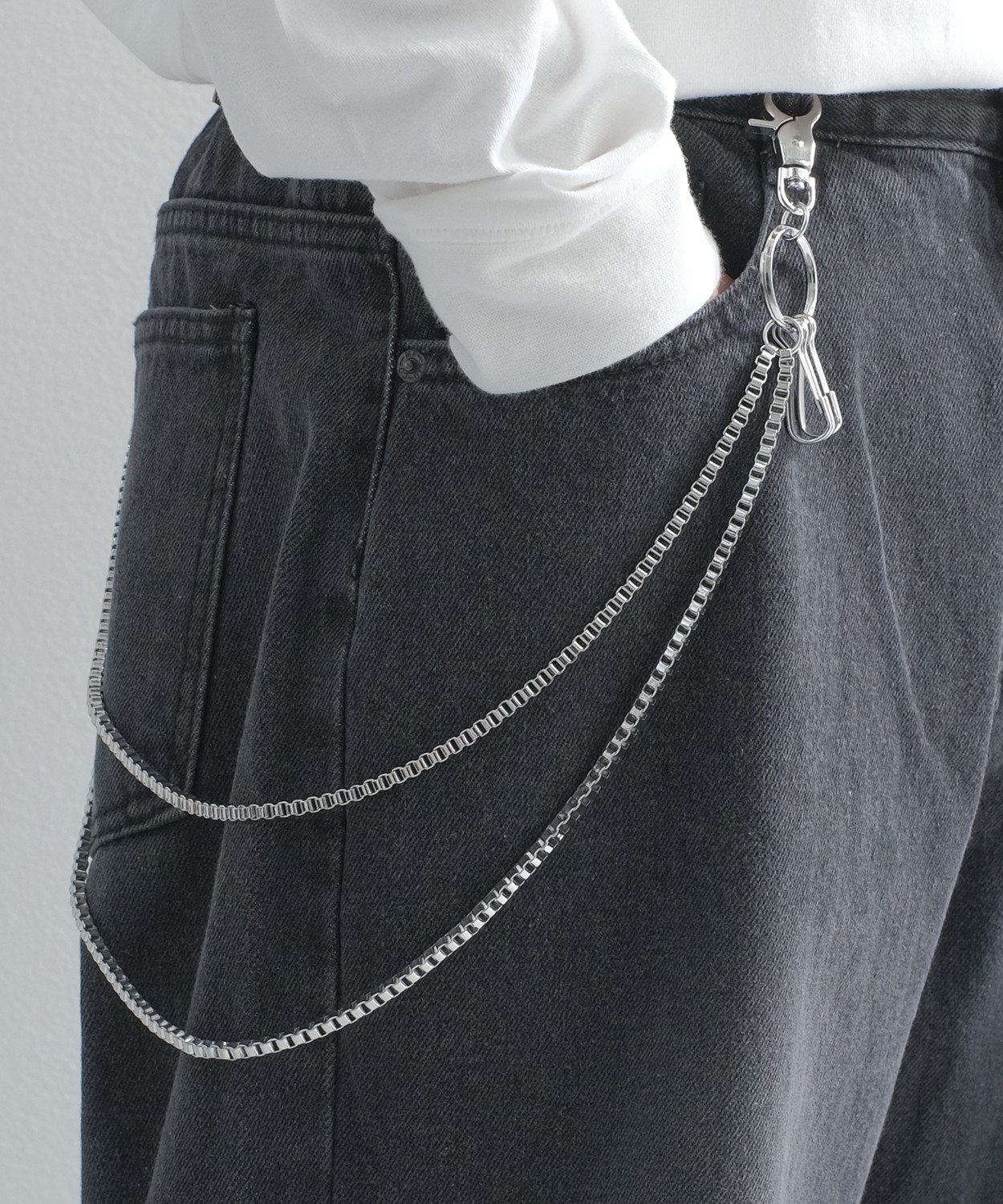 ウォレットチェーン メンズ ベネチアンチェーン 小物 アクセサリー ユニセックス セレクト アメカジ カジュアル 古着MIX スケーター ストリート 韓国 | improves | 02