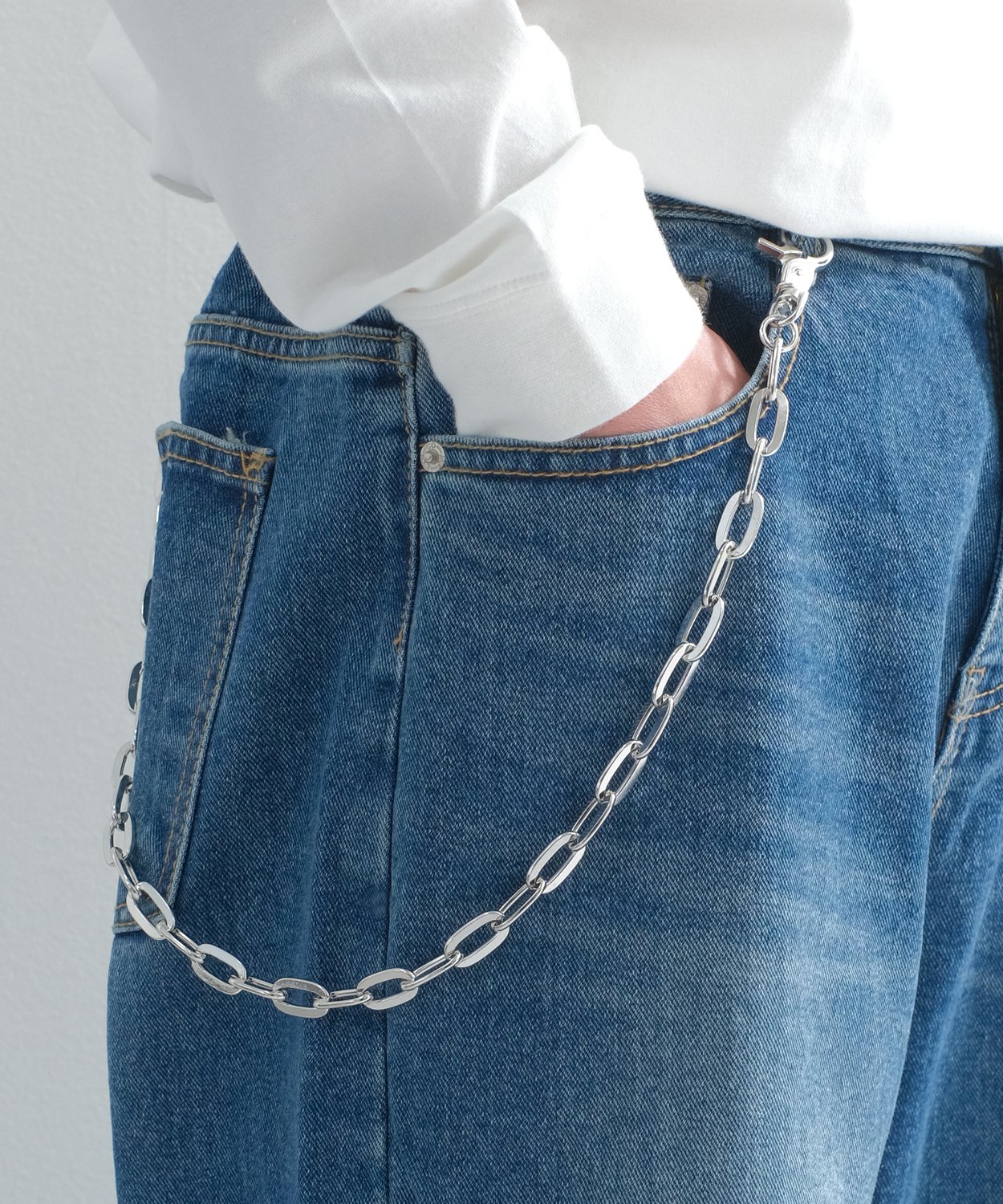 ウォレットチェーン メンズ ケーブルチェーン 小物 アクセサリー ユニセックス セレクト アメカジ カジュアル 古着MIX スケーター ストリート 韓国 | improves | 01