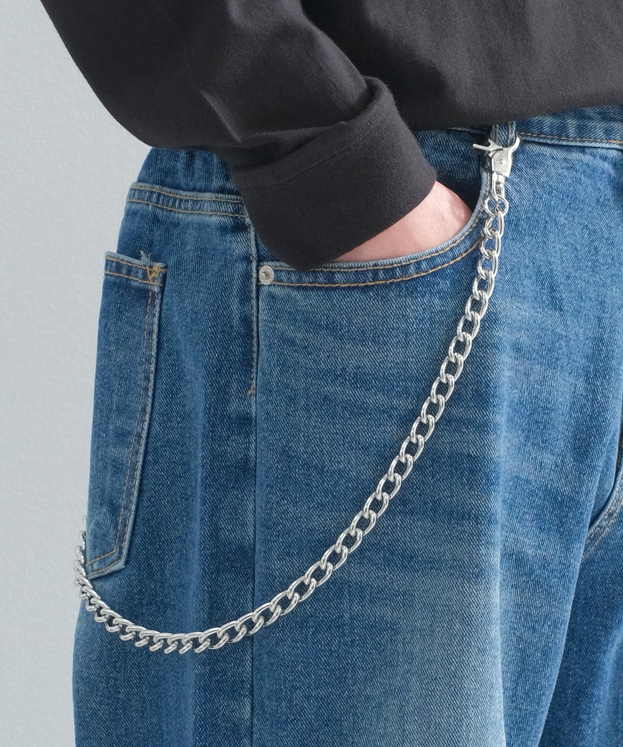 ウォレットチェーン メンズ ケーブルチェーン 小物 アクセサリー ユニセックス セレクト アメカジ カジュアル 古着MIX スケーター ストリート 韓国 | improves | 01