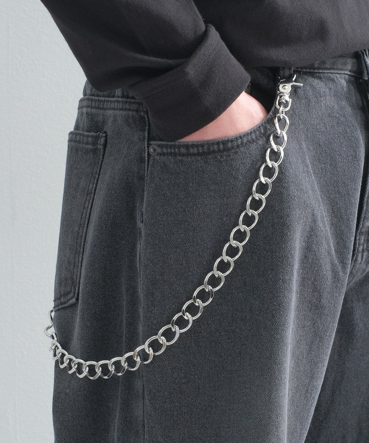 ウォレットチェーン メンズ ケーブルチェーン 小物 アクセサリー ユニセックス セレクト アメカジ カジュアル 古着MIX スケーター ストリート 韓国 | improves | 01