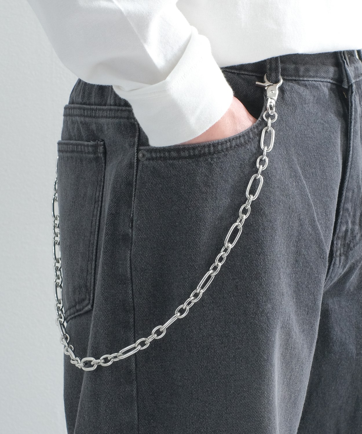 ウォレットチェーン メンズ ケーブルチェーン 小物 アクセサリー ユニセックス セレクト アメカジ カジュアル 古着MIX スケーター ストリート 韓国 | improves | 01