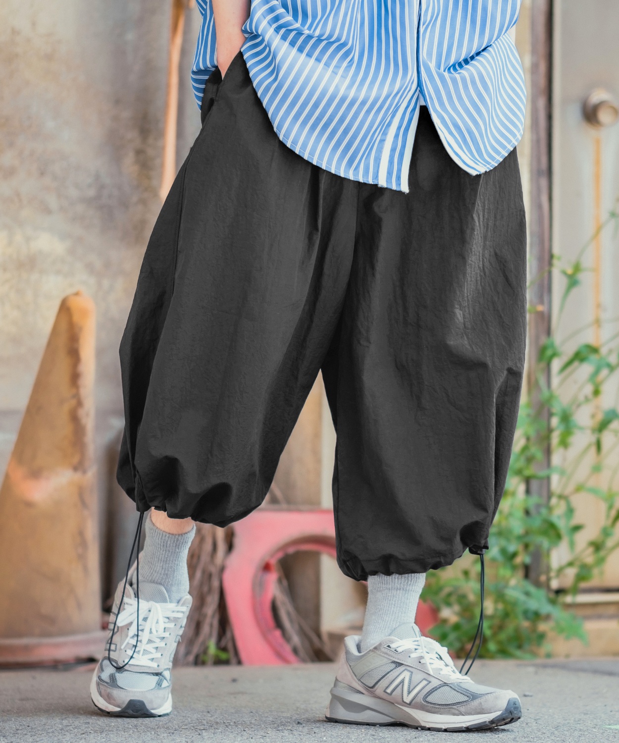 improves ワイドパンツ メンズ クロップドパンツ ハーフパンツ