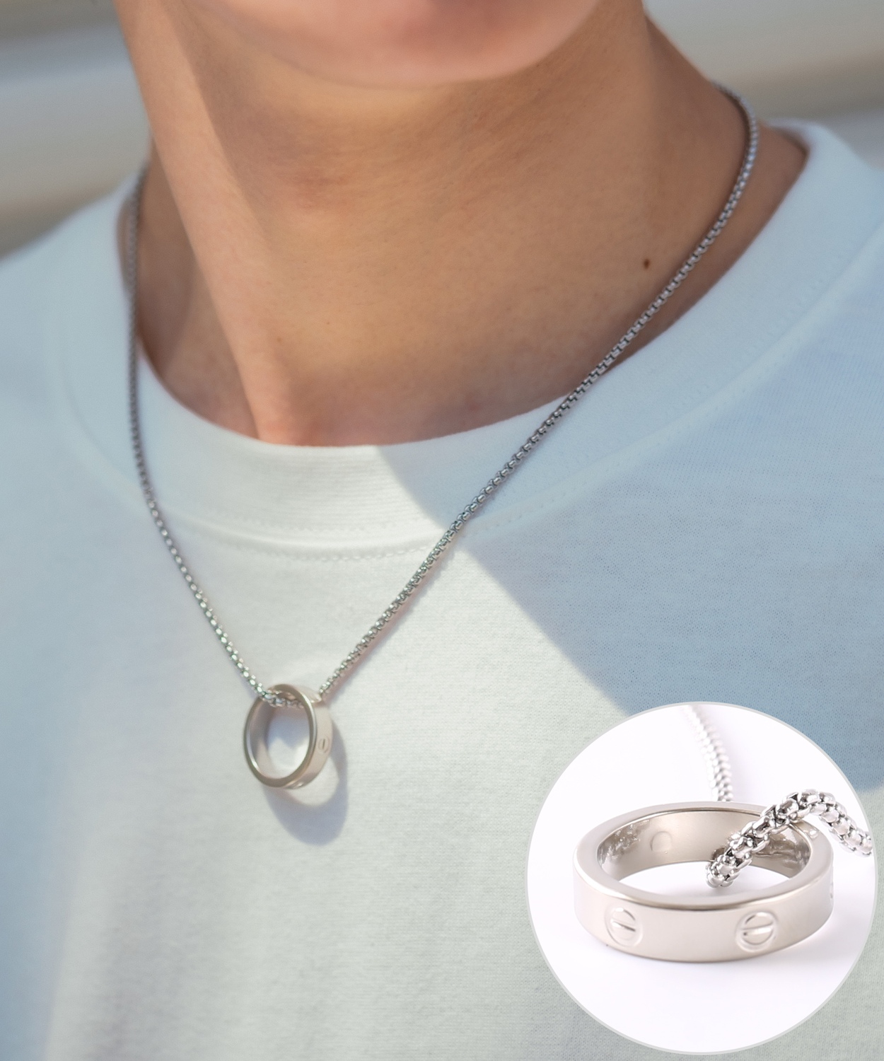 ネックレス メンズ チェーン 小物 首飾り アクセサリー リング チャーム トップ ユニセックス セレクト アメカジ 古着MIX スケーター ストリート 韓国 | improves | 01