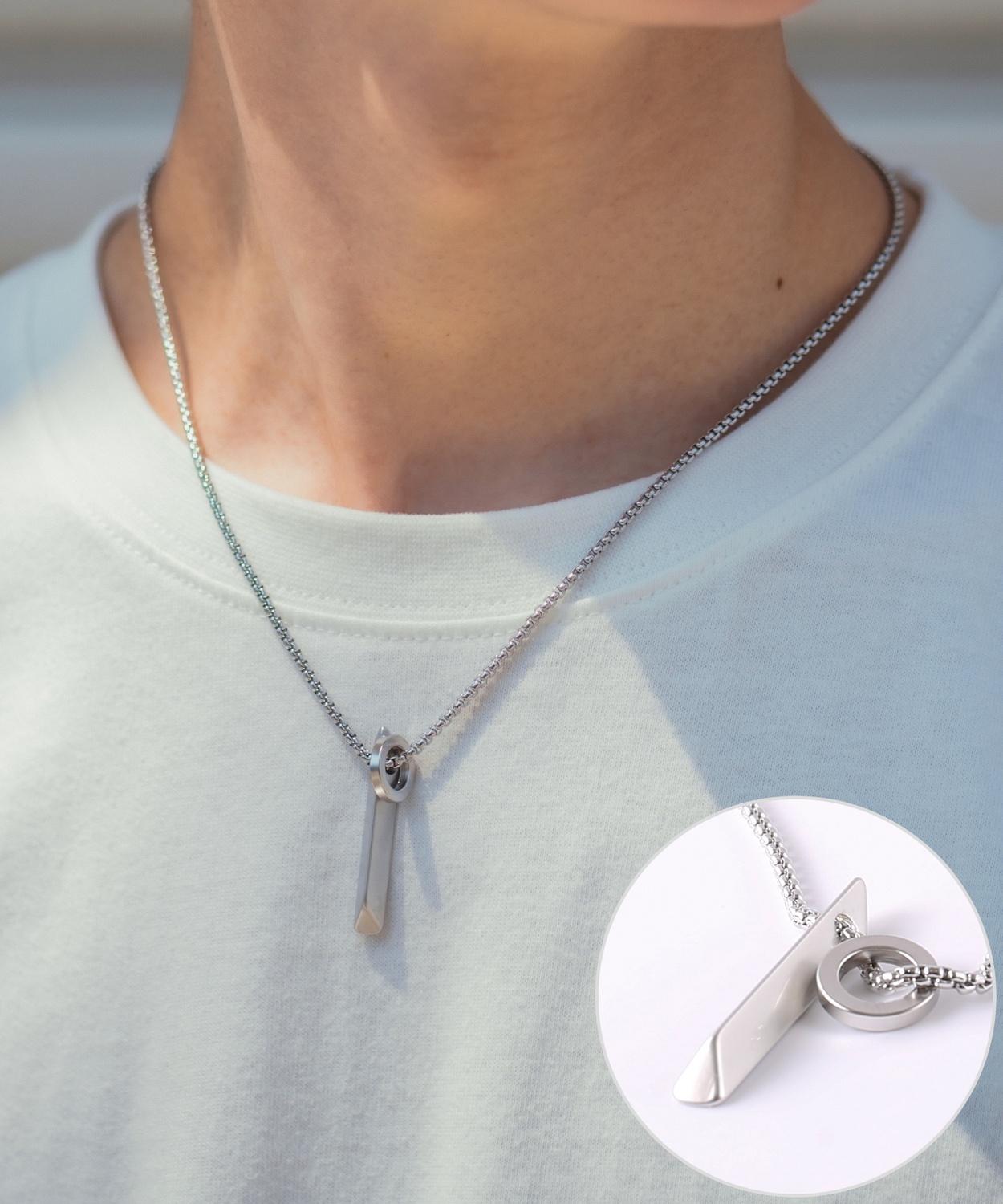 ネックレス メンズ チェーン 小物 首飾り アクセサリー リング プレート チャーム トップ ユニセックス セレクト アメカジ 古着MIX スケーター ストリート 韓国 | improves | 01