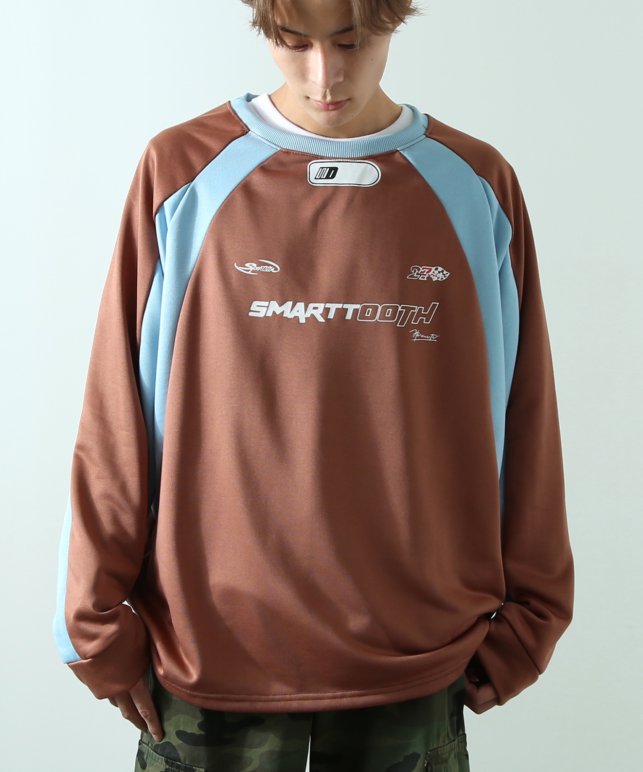 長袖Tシャツ メンズ ロンT ゲームシャツ プリント ロゴ オーバーサイズ ビッグサイズ ゆったり 大きいサイズ カジュアル ストリート 韓国