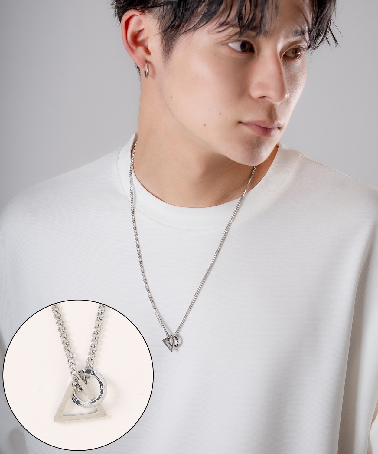 ネックレス メンズ 首飾り リングネックレス チャーム セレクト アメカジ カジュアル 古着MIX スケーター ストリート 韓国ファッション | improves | 02