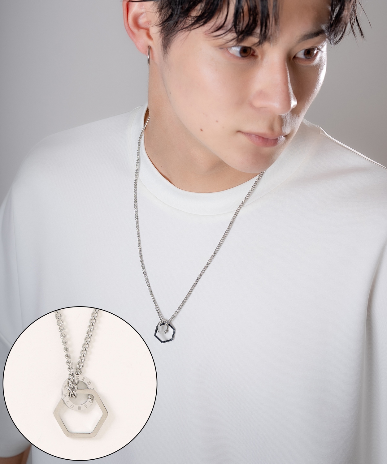 ネックレス メンズ 首飾り リングネックレス チャーム セレクト アメカジ カジュアル 古着MIX スケーター ストリート 韓国ファッション | improves | 03