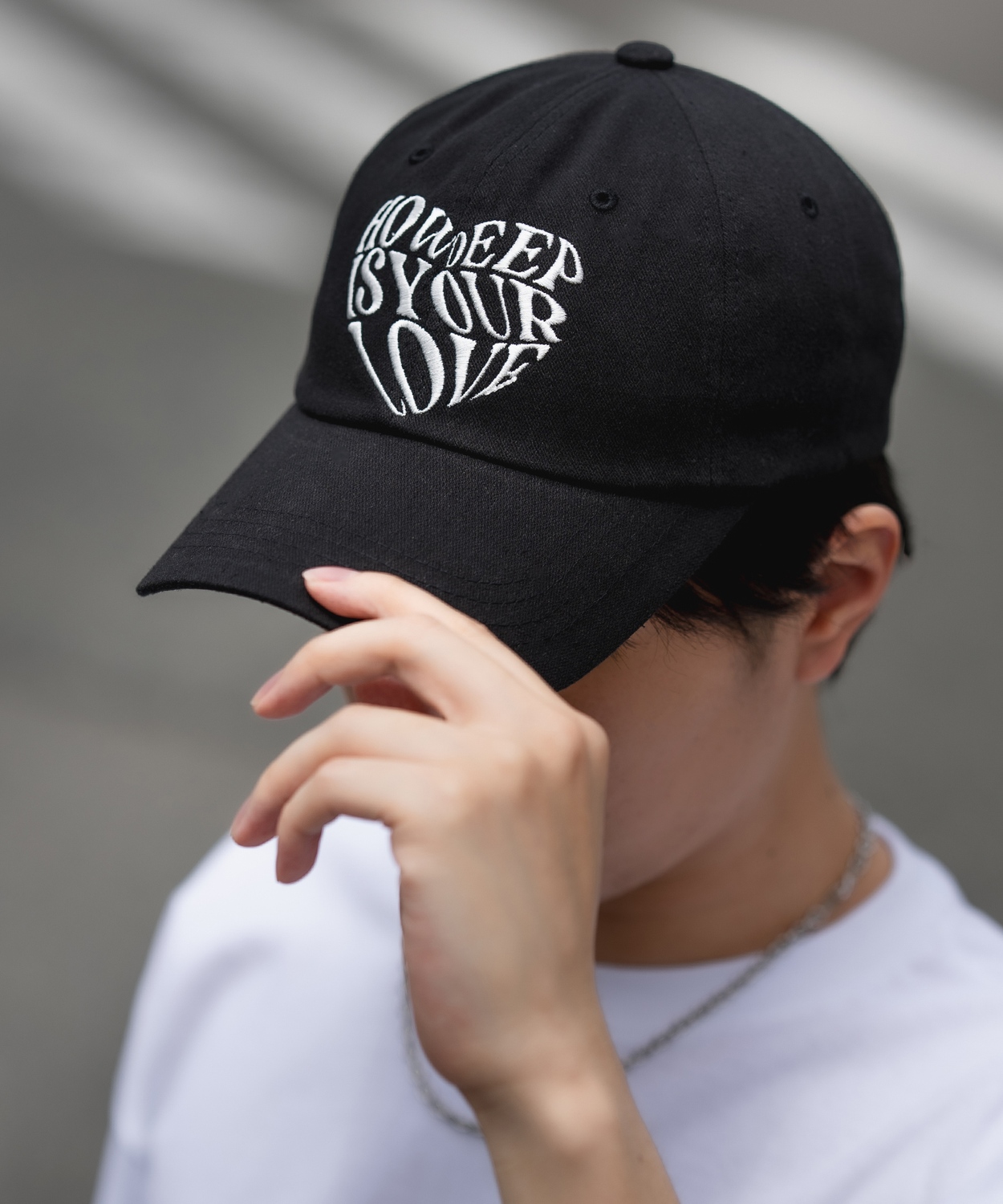 キャップ メンズ ハートロゴ 刺しゅう 帽子 セレクト アメカジ カジュアル 古着MIX スケーター ストリート 韓国ファッション ブラック オフホワイト ラベンダー | improves | 01