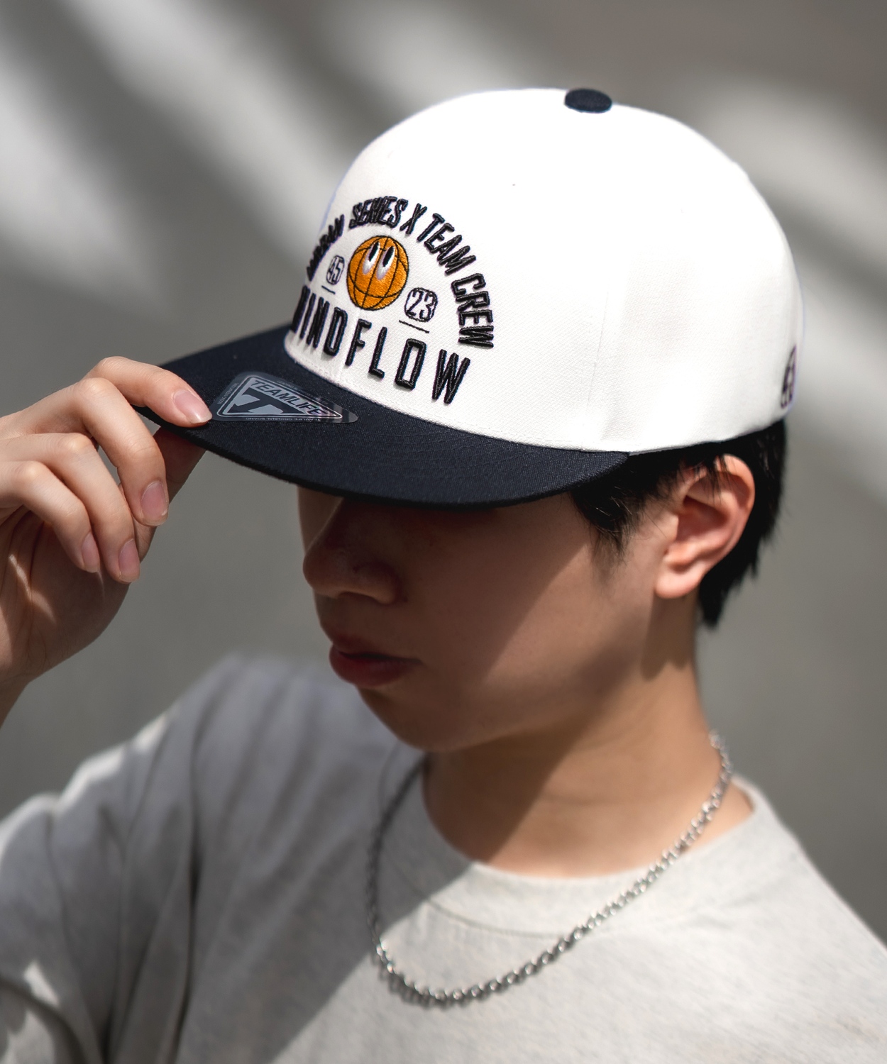 キャップ メンズ バスケット ロゴ ストレートキャップ セレクト アメカジ カジュアル 古着MIX スケーター ストリート 韓国ファッション ブラック ホワイト | improves | 02