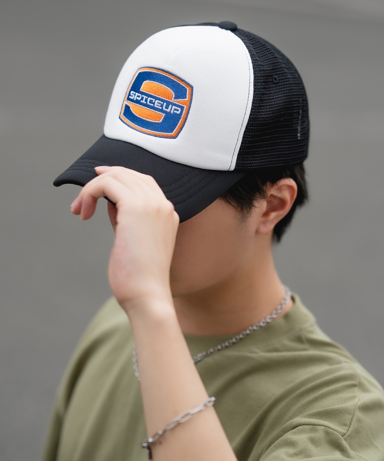 キャップ メンズ メッシュキャップ セレクト アメカジ カジュアル 古着MIX スケーター ストリート 韓国ファッション ブラック ホワイト グリーン | improves | 02