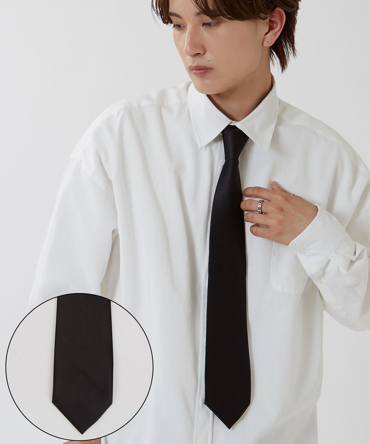 ネクタイ メンズ 無地 タイ シンプル きれいめ ビジネス ベーシック トラッド セレクト アメカジ カジュアル 古着MIX 韓国ファッション | improves | 01
