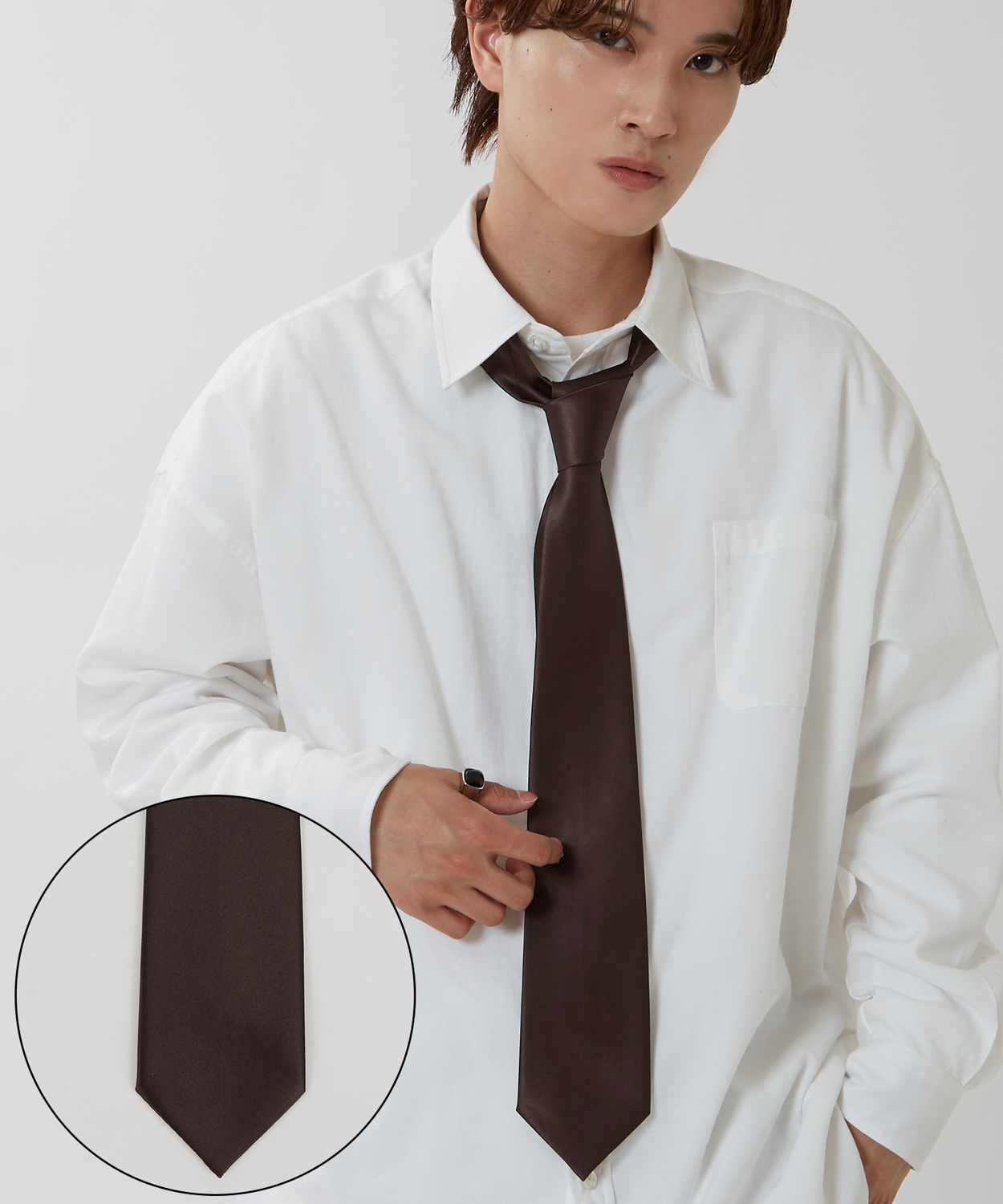 ネクタイ メンズ 無地 タイ シンプル きれいめ ビジネス ベーシック トラッド セレクト アメカジ カジュアル 古着MIX 韓国ファッション | improves | 03
