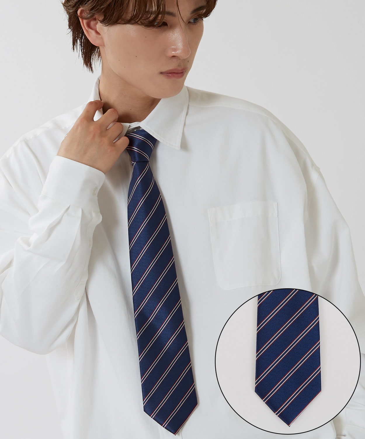 ネクタイ メンズ 総柄 レジメンタルストライプ タイ シンプル きれいめ ビジネス ベーシック トラッド セレクト アメカジ カジュアル 古着MIX 韓国 | improves | 01