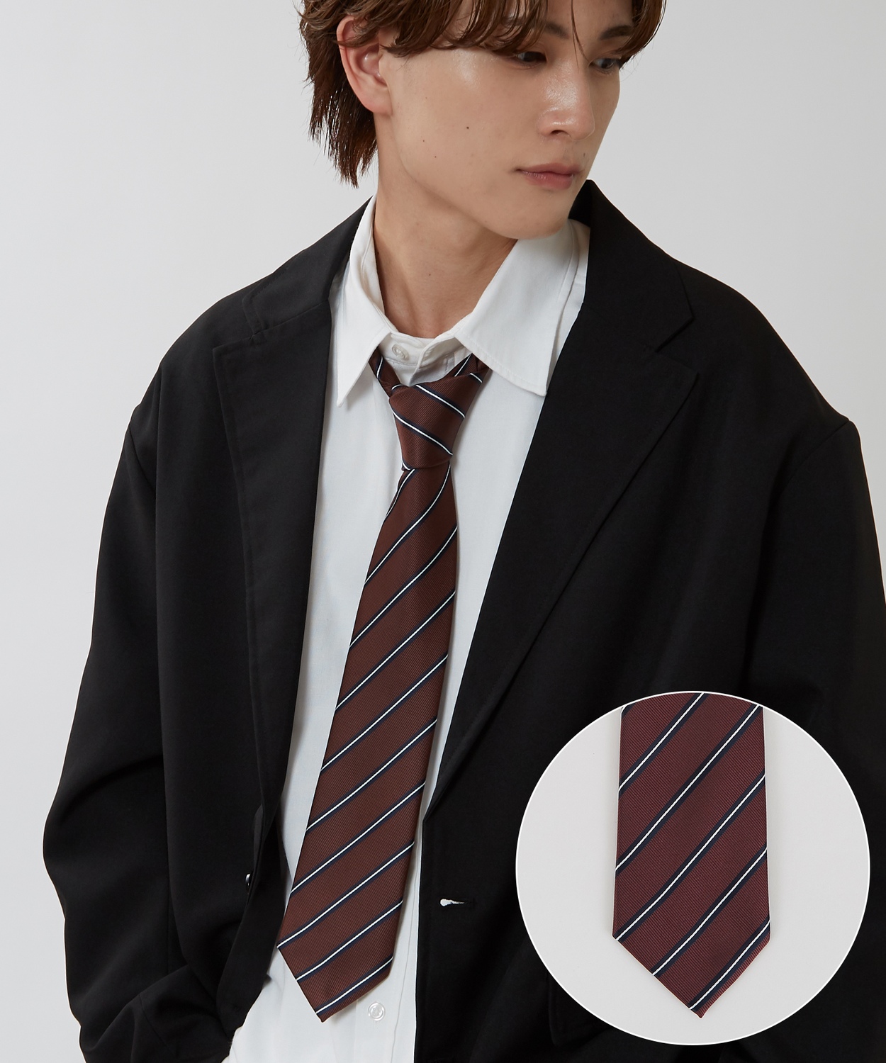 ネクタイ メンズ 総柄 レジメンタルストライプ タイ シンプル きれいめ ビジネス ベーシック トラッド セレクト アメカジ カジュアル 古着MIX 韓国 | improves | 03