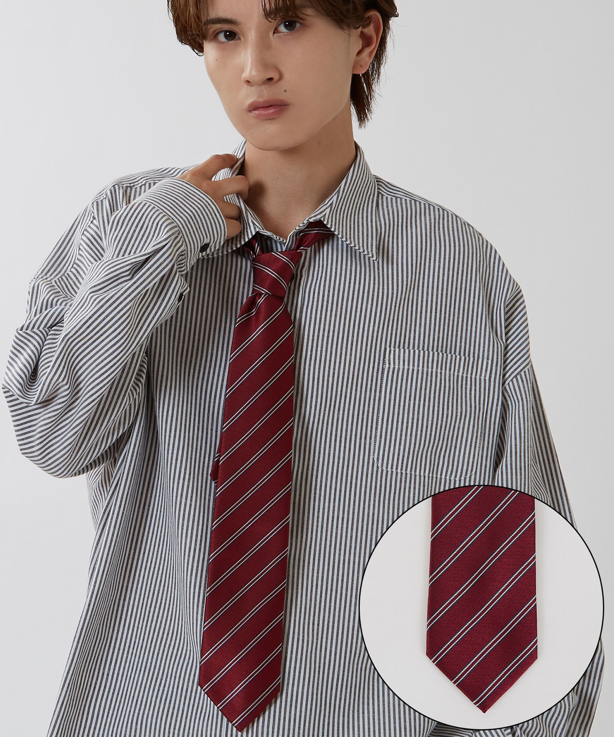 ネクタイ メンズ 総柄 レジメンタルストライプ タイ シンプル きれいめ ビジネス ベーシック トラッド セレクト アメカジ カジュアル 古着MIX 韓国 | improves | 04