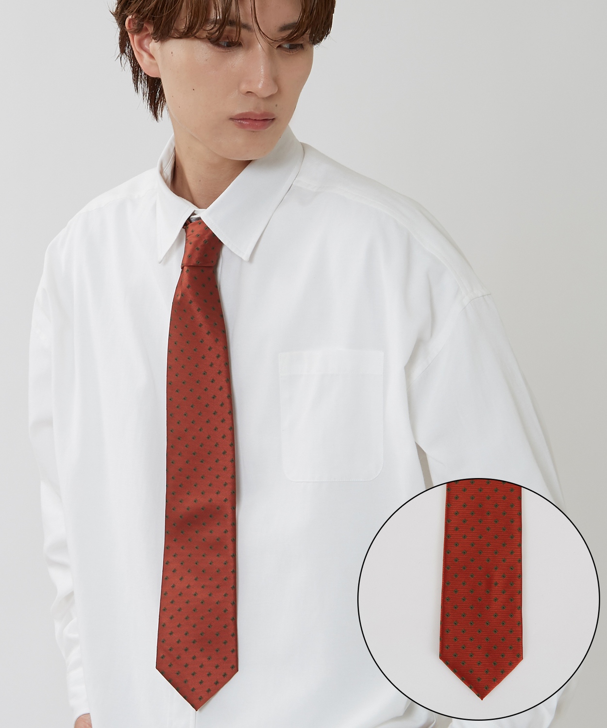 ネクタイ メンズ 総柄 小紋 タイ シンプル きれいめ ビジネス ベーシック トラッド セレクト アメカジ カジュアル 古着MIX 韓国ファッション | improves | 05