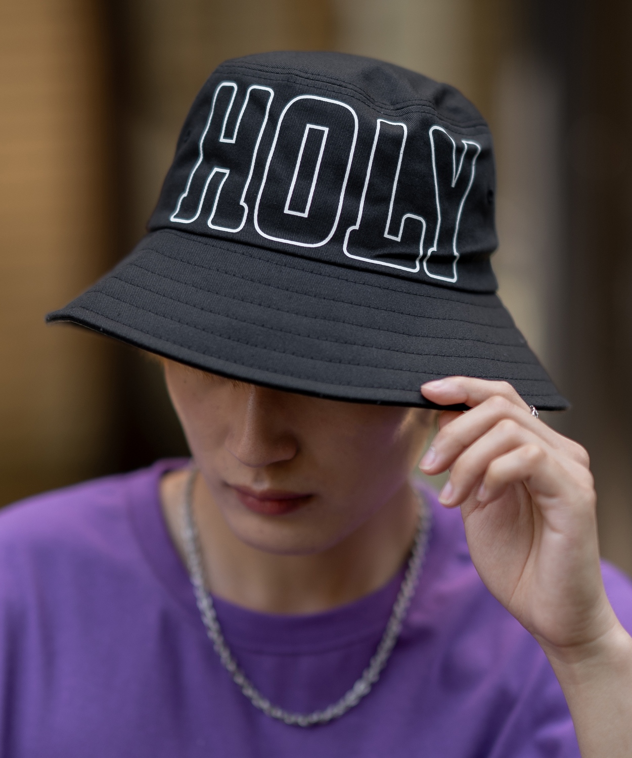 バケットハット メンズ コットン ロゴ プリント ハット シンプル 大人カジュアル アメカジ カジュアル ストリート 古着MIX 韓国ファッション | improves | 01