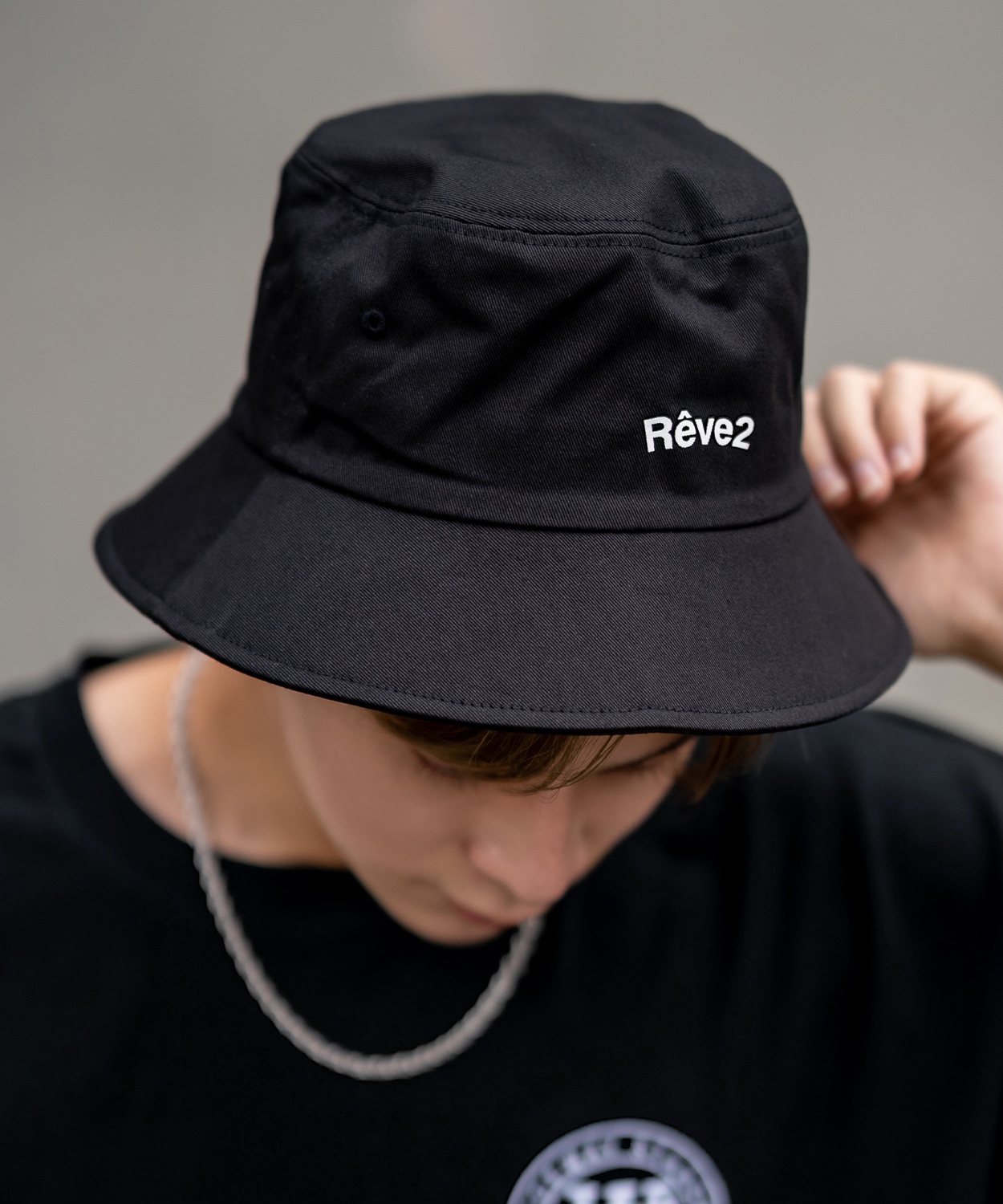 バケットハット メンズ コットン ロゴ プリント ハット シンプル 大人カジュアル アメカジ カジュアル ストリート 古着MIX 韓国ファッション | improves | 01